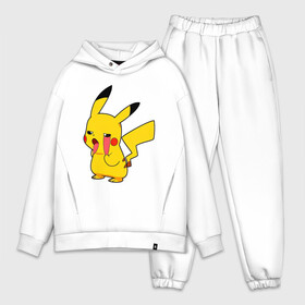 Мужской костюм хлопок OVERSIZE с принтом Уставший Пикачу в Петрозаводске,  |  | anime | picachu | pikachu | аниме | милый | пика | пикачу | покебол | покемон