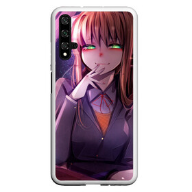 Чехол для Honor 20 с принтом Monika Doki Doki в Петрозаводске, Силикон | Область печати: задняя сторона чехла, без боковых панелей | club | doki doki | literature | monika | novel | доки доки | клуб | литературный | моника | роман