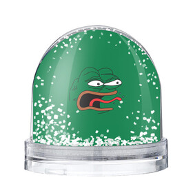 Игрушка Снежный шар с принтом Pepe skin в Петрозаводске, Пластик | Изображение внутри шара печатается на глянцевой фотобумаге с двух сторон | kekw | mem | pepe | smile | smiles | twitch | мемы | пепе | рофлан | смайл | смайлы | твитч