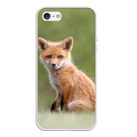 Чехол для iPhone 5/5S матовый с принтом Лисенок в Петрозаводске, Силикон | Область печати: задняя сторона чехла, без боковых панелей | fox | foxy | животное | звери | лиса | лисенок | лисичка | милая | рыжая | фокс