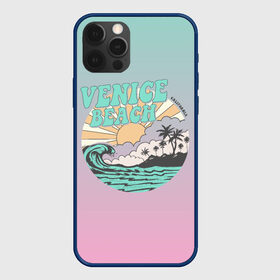 Чехол для iPhone 12 Pro с принтом VENICE BEACH в Петрозаводске, силикон | область печати: задняя сторона чехла, без боковых панелей | venice | восход | закат | море | небо | отдых | пальмы | пляж | природа | солнце