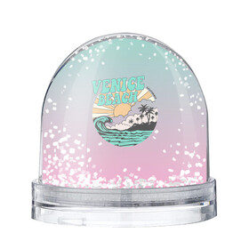 Игрушка Снежный шар с принтом VENICE BEACH в Петрозаводске, Пластик | Изображение внутри шара печатается на глянцевой фотобумаге с двух сторон | venice | восход | закат | море | небо | отдых | пальмы | пляж | природа | солнце