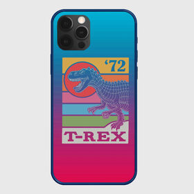 Чехол для iPhone 12 Pro с принтом T-rex Dino 72 в Петрозаводске, силикон | область печати: задняя сторона чехла, без боковых панелей | Тематика изображения на принте: dino | rex | roar | t rex | дино | динозавр | динозавры
