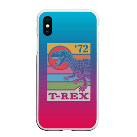 Чехол для iPhone XS Max матовый с принтом T-rex Dino 72 в Петрозаводске, Силикон | Область печати: задняя сторона чехла, без боковых панелей | Тематика изображения на принте: dino | rex | roar | t rex | дино | динозавр | динозавры