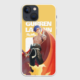 Чехол для iPhone 13 mini с принтом Гуррен Лаганн Камина в Петрозаводске,  |  | gurren | gurren lagann | kamina | kittan bachika | nia teppelin | simon | yoko littner | гуррен | гуррен лаганн | симон