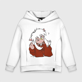 Детское худи Oversize хлопок с принтом Chibi Inuyasha в Петрозаводске, френч-терри — 70% хлопок, 30% полиэстер. Мягкий теплый начес внутри —100% хлопок | боковые карманы, эластичные манжеты и нижняя кромка, капюшон на магнитной кнопке | anime | chibi | inuyasha | kitsune | youkai | аниме | ёкай | инуяша | кицуне | чиби