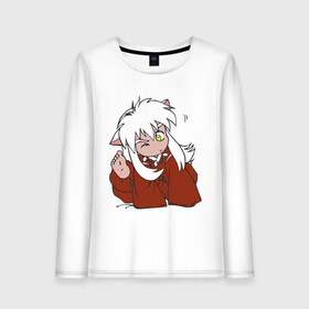 Женский лонгслив хлопок с принтом Chibi Inuyasha в Петрозаводске, 100% хлопок |  | anime | chibi | inuyasha | kitsune | youkai | аниме | ёкай | инуяша | кицуне | чиби