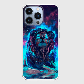 Чехол для iPhone 13 Pro с принтом СИЯЮЩИЙ ЛЕВ в Петрозаводске,  |  | beast | cosmos | king | lion | neon | night | sky | stars | звезды | зодиак | космос | лев | небо | ночь | прайд | хищник | царь