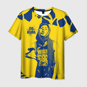 Мужская футболка 3D с принтом OG Buda в Петрозаводске, 100% полиэфир | прямой крой, круглый вырез горловины, длина до линии бедер | og buda | rap | буда | григорий ляхов | музыка | ог буда | певец | русский рэп | рэп | рэпер