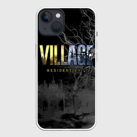 Чехол для iPhone 13 с принтом Resident Evil Village в Петрозаводске,  |  | resident evil | survival horror | village | вилладж | деревня | компьютерная игра | ночь | обитель зла | сухие деревья