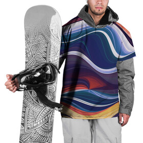 Накидка на куртку 3D с принтом Colored lines в Петрозаводске, 100% полиэстер |  | Тематика изображения на принте: colored lines | волны | иллюстрации | популярное | узоры | цветные линии