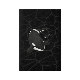 Обложка для паспорта матовая кожа с принтом Косатки в Петрозаводске, натуральная матовая кожа | размер 19,3 х 13,7 см; прозрачные пластиковые крепления | Тематика изображения на принте: whale | кит | косатка | косатки | морские