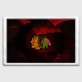 Магнит 45*70 с принтом CHICAGO NHL в Петрозаводске, Пластик | Размер: 78*52 мм; Размер печати: 70*45 | blackhawks | chicago | iron | logo | nhl | red | sport | usa | блэкхоукс | железо | логотип | нхл | сетка | спорт | сша | хоккей | чикаго