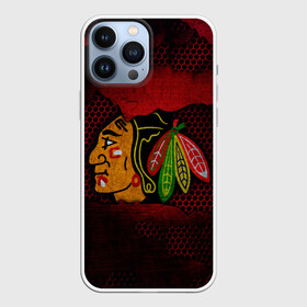 Чехол для iPhone 13 Pro Max с принтом CHICAGO NHL в Петрозаводске,  |  | blackhawks | chicago | iron | logo | nhl | red | sport | usa | блэкхоукс | железо | логотип | нхл | сетка | спорт | сша | хоккей | чикаго