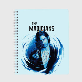 Тетрадь с принтом The Magicians в Петрозаводске, 100% бумага | 48 листов, плотность листов — 60 г/м2, плотность картонной обложки — 250 г/м2. Листы скреплены сбоку удобной пружинной спиралью. Уголки страниц и обложки скругленные. Цвет линий — светло-серый
 | Тематика изображения на принте: coldwater | elliot | fillory | margo | quentin | quentin coldwater | the magicians | волшебники | квентин | марго | филлари | филлори | филори | эллиот