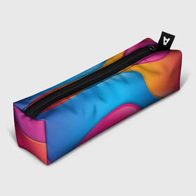 Пенал школьный 3D с принтом Candy rainbow в Петрозаводске, 100% полиэстер | плотная ткань, застежка на молнии | 3d | 3д | sport | абстракция | линии | паттерн | соты | спортивный стиль | текстуры