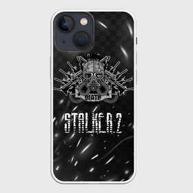 Чехол для iPhone 13 mini с принтом Stalker 2 Death в Петрозаводске,  |  | danger | stalker | stallker | метро | постапокалипсис | радиация | сталкер | чернобыль