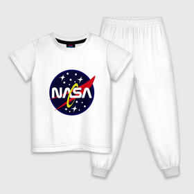 Детская пижама хлопок с принтом Space NASA в Петрозаводске, 100% хлопок |  брюки и футболка прямого кроя, без карманов, на брюках мягкая резинка на поясе и по низу штанин
 | mars | moon | nasa | астероид | астронавт | астрономия | вселенная | гагарин | галактика | земля | илон | комета | космонавт | космос | луна | марс | маск | наса | небо | нло | планета | полёт | пришелец | ракета