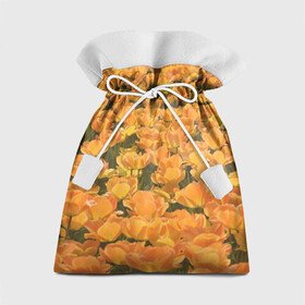 Подарочный 3D мешок с принтом оранжевые розы в Петрозаводске, 100% полиэстер | Размер: 29*39 см | Тематика изображения на принте: оранжевые розы | цветы