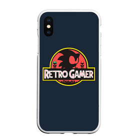 Чехол для iPhone XS Max матовый с принтом Retro Gamer в Петрозаводске, Силикон | Область печати: задняя сторона чехла, без боковых панелей | mario | sonic | доктор эггман | ёж | ёж шедоу | ехидна наклз | майлз прауэр | марио | соник | тейлз | эми роуз