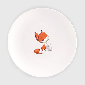 Тарелка с принтом Лисичка и мышка в Петрозаводске, фарфор | диаметр - 210 мм
диаметр для нанесения принта - 120 мм | fox | foxy | животное | звери | лиса | лисенок | лисичка | милая | рыжая | фокс