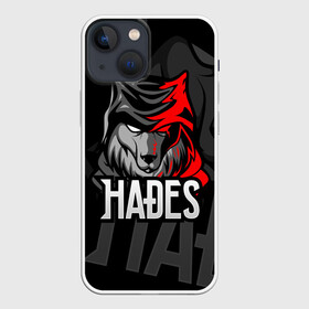 Чехол для iPhone 13 mini с принтом Hades в Петрозаводске,  |  | hades | roguelike | бесконечные круги ада | волк | компьютерная игра | красный | эмблема
