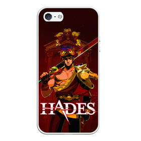 Чехол для iPhone 5/5S матовый с принтом Zagreus Hades в Петрозаводске, Силикон | Область печати: задняя сторона чехла, без боковых панелей | hades | roguelike | zagreus | бесконечные круги ада | загрей | компьютерная игра | мифология | сын аида