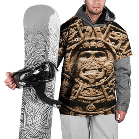 Накидка на куртку 3D с принтом Ацтекский Календарь в Петрозаводске, 100% полиэстер |  | aztec | calendar | ацтеки | календарь | майя
