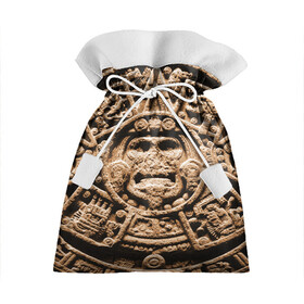 Подарочный 3D мешок с принтом Ацтекский Календарь в Петрозаводске, 100% полиэстер | Размер: 29*39 см | Тематика изображения на принте: aztec | calendar | ацтеки | календарь | майя