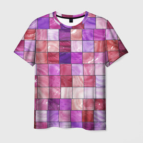 Мужская футболка 3D с принтом Витраж в Петрозаводске, 100% полиэфир | прямой крой, круглый вырез горловины, длина до линии бедер | витраж | мозайка | плитка | стекто