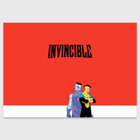 Поздравительная открытка с принтом Invincible в Петрозаводске, 100% бумага | плотность бумаги 280 г/м2, матовая, на обратной стороне линовка и место для марки
 | allen | invincible | omni man | omniman | superhero | алиен | аллен | инвинсибл | неуязвимый | омнимэн | супергерои