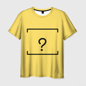 Мужская футболка 3D с принтом Вопрос в Петрозаводске, 100% полиэфир | прямой крой, круглый вырез горловины, длина до линии бедер | вопрос | вопросительный знак | знаки | знаки препинания | русский язык | странности