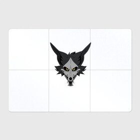 Магнитный плакат 3Х2 с принтом Фурришка в Петрозаводске, Полимерный материал с магнитным слоем | 6 деталей размером 9*9 см | furry | вол | волк | голова | демон | демон волк | лис | фури | фурри | фурришка | череп