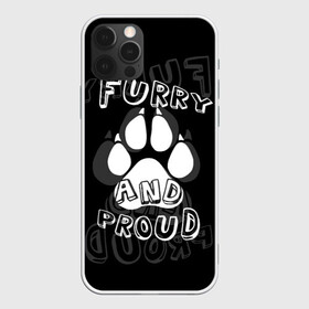 Чехол для iPhone 12 Pro с принтом Furry proud в Петрозаводске, силикон | область печати: задняя сторона чехла, без боковых панелей | furry | антропоморфные животные | лапа | логотип | отпечаток | пушистый гордый | фурри | эмблема