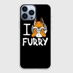 Чехол для iPhone 13 Pro Max с принтом I love furry в Петрозаводске,  |  | furry | i love furry | антропоморфные животные | лиса | люди животные | фурри | я люблю фурри