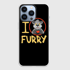 Чехол для iPhone 13 Pro с принтом I love furry в Петрозаводске,  |  | furry | i love furry | антропоморфные животные | волк | зверь | люди   животные | сердце | фурри | я люблю фурри