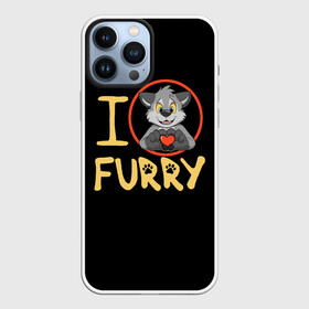 Чехол для iPhone 13 Pro Max с принтом I love furry в Петрозаводске,  |  | furry | i love furry | антропоморфные животные | волк | зверь | люди   животные | сердце | фурри | я люблю фурри