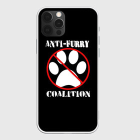 Чехол для iPhone 12 Pro Max с принтом Anti-Furry coalition в Петрозаводске, Силикон |  | anti furry | coalition | furry | антифурри | антропоморфные животные | запрет | зверь | знак | коалиция | фурри | человек животные