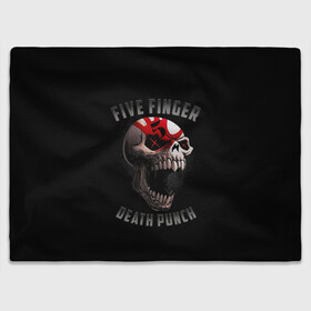 Плед 3D с принтом Five Finger Death Punch | 5FDP в Петрозаводске, 100% полиэстер | закругленные углы, все края обработаны. Ткань не мнется и не растягивается | 5fdp | america | death | ffdp | finger | five | hard | metal | music | punch | rock | skull | states | united | usa | америка | метал | музыка | рок | сша | хард | череп