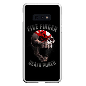 Чехол для Samsung S10E с принтом Five Finger Death Punch | 5FDP в Петрозаводске, Силикон | Область печати: задняя сторона чехла, без боковых панелей | 5fdp | america | death | ffdp | finger | five | hard | metal | music | punch | rock | skull | states | united | usa | америка | метал | музыка | рок | сша | хард | череп