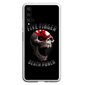 Чехол для Honor 20 с принтом Five Finger Death Punch | 5FDP в Петрозаводске, Силикон | Область печати: задняя сторона чехла, без боковых панелей | 5fdp | america | death | ffdp | finger | five | hard | metal | music | punch | rock | skull | states | united | usa | америка | метал | музыка | рок | сша | хард | череп