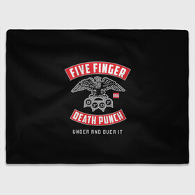 Плед 3D с принтом Five Finger Death Punch (5FDP) в Петрозаводске, 100% полиэстер | закругленные углы, все края обработаны. Ткань не мнется и не растягивается | Тематика изображения на принте: 5fdp | america | death | ffdp | finger | five | hard | metal | music | punch | rock | skull | states | united | usa | америка | метал | музыка | рок | сша | хард | череп
