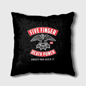 Подушка 3D с принтом Five Finger Death Punch (5FDP) в Петрозаводске, наволочка – 100% полиэстер, наполнитель – холлофайбер (легкий наполнитель, не вызывает аллергию). | состоит из подушки и наволочки. Наволочка на молнии, легко снимается для стирки | Тематика изображения на принте: 5fdp | america | death | ffdp | finger | five | hard | metal | music | punch | rock | skull | states | united | usa | америка | метал | музыка | рок | сша | хард | череп