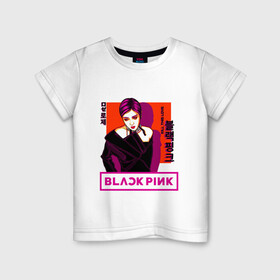 Детская футболка хлопок с принтом Roses в Петрозаводске, 100% хлопок | круглый вырез горловины, полуприлегающий силуэт, длина до линии бедер | black pink | blackpink | pop | блэк пинк | ким дженни | ким джи су | корейцы | лалиса манобан | музыка | поп | попса | розэ