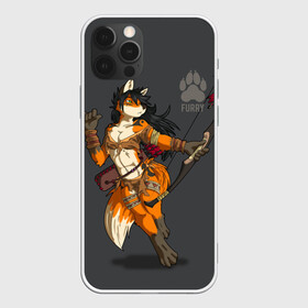 Чехол для iPhone 12 Pro Max с принтом Furry fox в Петрозаводске, Силикон |  | furry | furry fox | амазонка | антропоморфное животное | воин | женщина | животные | зверь | лиса | лук | фурри | человек
