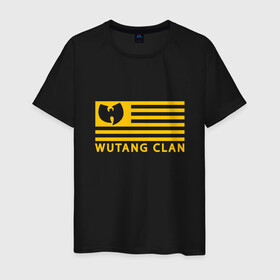 Мужская футболка хлопок с принтом Wu-Tang Flag в Петрозаводске, 100% хлопок | прямой крой, круглый вырез горловины, длина до линии бедер, слегка спущенное плечо. | Тематика изображения на принте: black | gza | hip hop | method man | music | new york | odb | old school | rap | rza | usa | wu tang | wu tang clan | аудио | винил | ву тэнг | граффити | диджей | кассета | микрофон | музыка | нью йорк | пластинка | рэп | рэпер | сша