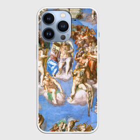 Чехол для iPhone 13 Pro с принтом Микеланджело страшный суд в Петрозаводске,  |  | Тематика изображения на принте: буонарроти | картина | микеланджело | последний | приговор | страшный | суд | фреска