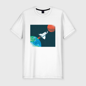 Мужская футболка хлопок Slim с принтом Маск SpaceX миссия на марс в Петрозаводске, 92% хлопок, 8% лайкра | приталенный силуэт, круглый вырез ворота, длина до линии бедра, короткий рукав | earth | elon musk | mars | nasa | red planet | roscosmos | space | space shuttle | star | stars | астронавт | илон маск | класная планета | космический пейзаж | космонавт | летит на марс | наса | планета земля | роскосмос | спейс экс | спейс