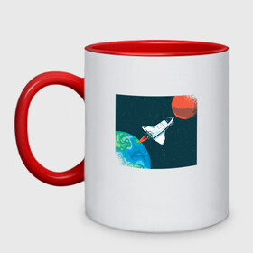 Кружка двухцветная с принтом Маск SpaceX миссия на марс в Петрозаводске, керамика | объем — 330 мл, диаметр — 80 мм. Цветная ручка и кайма сверху, в некоторых цветах — вся внутренняя часть | Тематика изображения на принте: earth | elon musk | mars | nasa | red planet | roscosmos | space | space shuttle | star | stars | астронавт | илон маск | класная планета | космический пейзаж | космонавт | летит на марс | наса | планета земля | роскосмос | спейс экс | спейс