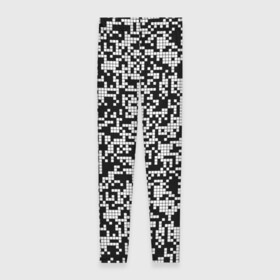Леггинсы 3D с принтом Пиксельная Текстура в Петрозаводске, 80% полиэстер, 20% эластан | Эластичный пояс, зауженные к низу, низкая посадка | blackandwhite | pattern | pixels | пиксели | черно белый